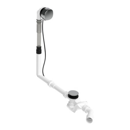 Duravit Ab-/Überlaufgarnitur Quadroval d 5,2cm, mit Wanneneinlauf, chrom