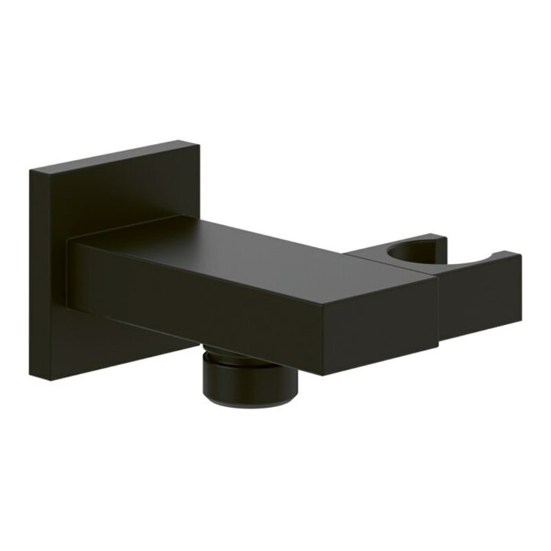 V&B Handbrausehalter Universal Showers eckig, Wandmontage, matt black