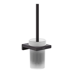 hansgrohe WC-Bürstengarnitur AddStoris Wandmontage, Metall, Glas, mattschwarz