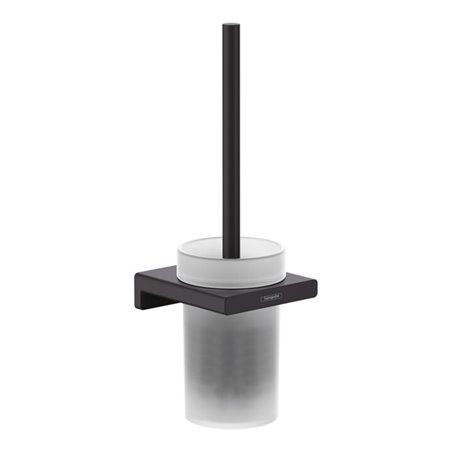 hansgrohe WC-Bürstengarnitur AddStoris Wandmontage, Metall, Glas, mattschwarz