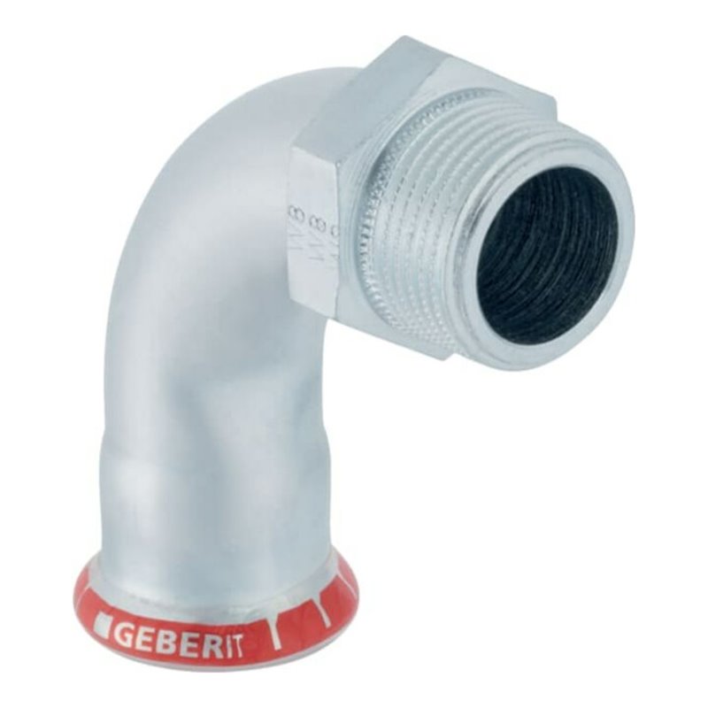 Geberit Übergangsbogen Mapress C-Stahl d 42xR 1 1/2, 90G, m AG, außen verzinkt