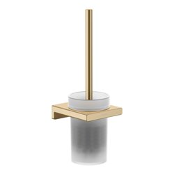 hansgrohe WC-Bürstengarnitur AddStoris Wandmont., Metall, Glas, brushed bronze