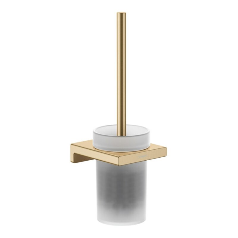 hansgrohe WC-Bürstengarnitur AddStoris Wandmont., Metall, Glas, brushed bronze