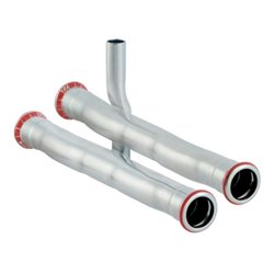 Geberit Anschluss-T-Stück-Set Mapress C-St. d 15x15mm, für Rücklauf, außen verzinkt