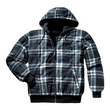 Thermo Wendejacke schwarz-weiß kariert od.schwarz uni