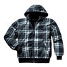 Thermo Wendejacke schwarz-weiß kariert od.schwarz uni