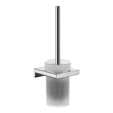 hansgrohe WC-Bürstengarnitur AddStoris Wandmontage, Metall, Glas, chrom