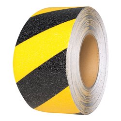 Moravia Antirutsch-Belag gelb/schwarz selbstklebend auf Rolle