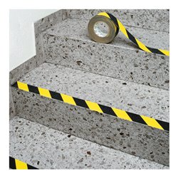 Moravia Antirutsch-Belag gelb/schwarz selbstklebend auf Rolle