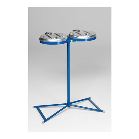 VAR Abfallsammler verz. Metalldeckel Doppelständer