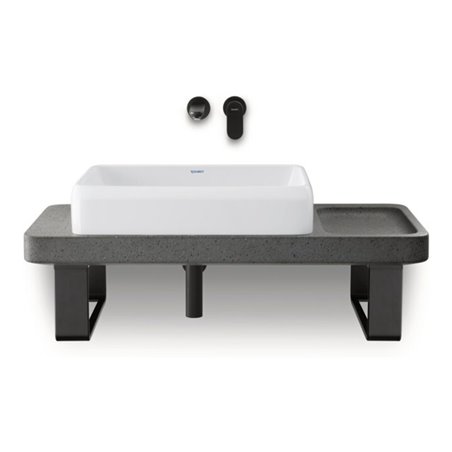Duravit Design-Siphon für Waschtische, schwarz matt
