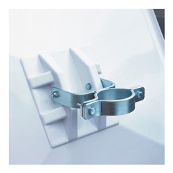 Moravia Verkehrsspiegel aus Acrylglas rot/weiß + 76er Schelle