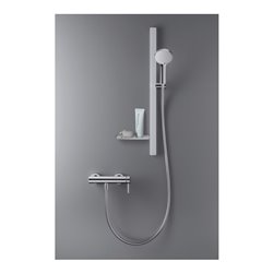 Duravit Brausestange chrom 800mm, m Ab, Alu/Kunststoff/Glas, w hgl