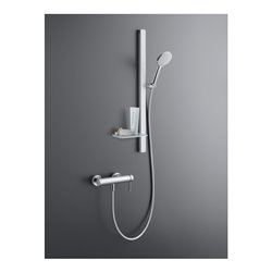 Duravit Brausestange chrom 800mm, m Ab, Alu/Kunststoff/Glas, w hgl