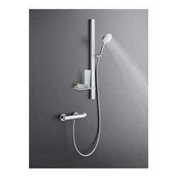 Duravit Brausestange chrom 800mm, m Ab, Alu/Kunststoff/Glas, w hgl