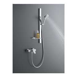 Duravit Brausestange 800mm, aus Aluminium/Kunststoff, chrom