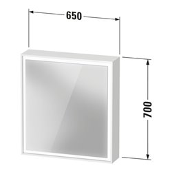 Duravit Spanplattenschraube m Waschp.-Bel. L-Cube 65x15,5x70cm, LED, w, An li, graph ma