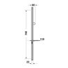 Duravit Brausestange 800mm, a Aluminium/Kunststoff, sw matt