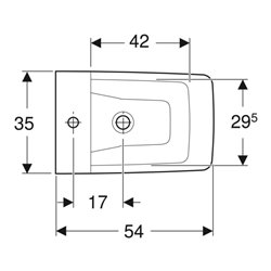 Geberit Wand-Bidet Xeno2 KeraTect/we, wandhängend, geschlossene Form