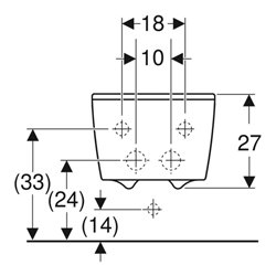 Geberit Wand-Bidet Xeno2 KeraTect/we, wandhängend, geschlossene Form