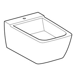 Geberit Wand-Bidet Xeno2 KeraTect/we, wandhängend, geschlossene Form