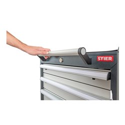 STIER Schubladenschrank, 6 Schubladen, Stabile Stahlkonstruktion, Werkzeugschrank, Werkstattschrank, Stahlschrank