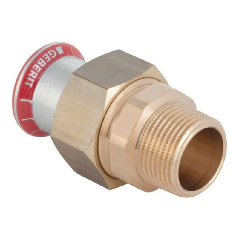 Geberit GV Mapress C-St. d 35xR 1 1/4, flachd., m AG, verzinkt