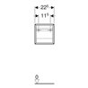 Geberit Wandbox 22,5x23,3x13,2cm, qu., E nat./Mel. S