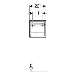 Geberit Wandbox 22,5x23,3x13,2cm, qu., lava/lackiert ma
