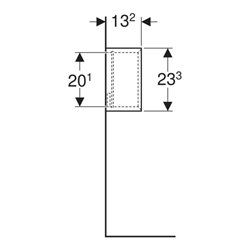 Geberit Wandbox 22,5x23,3x13,2cm, qu., lava/lackiert ma