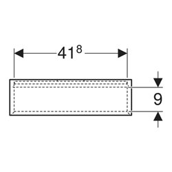 Geberit Wandbox 45x23,3x13,2cm, recht., lava/lackiert ma