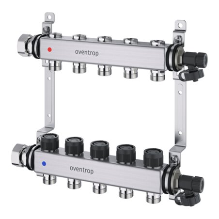 Oventrop Heizkreisverteiler Multidis SF 2 Kr., f thm. u elektr. Reg., Edelstahl