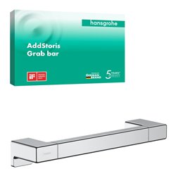 hansgrohe Haltestange AddStoris Länge 348mm, Wandmontage, Metall, chrom