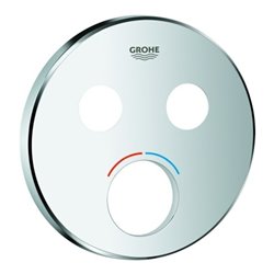 Grohe Rosette 46992 rund für Mischer mit 2 Absperrventilen chrom