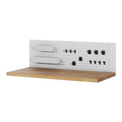 Rau Lochplatte für Werkbankmontage mit Halterungen 450 mm hoch