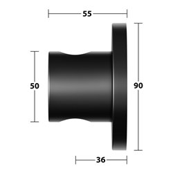 Keuco Wandbrausehalter IXMO sw ma, Ros. rd, re oder links verwendbar