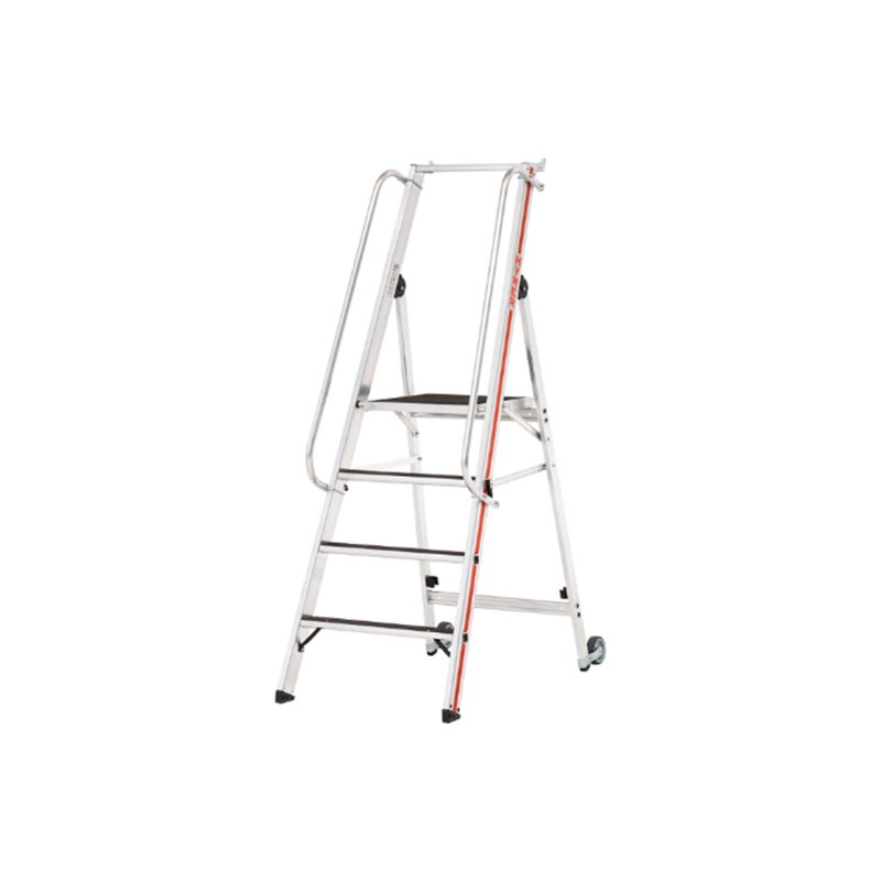 Hymer Plattformleiter R13 mit Kipprollen und langem Handlauf