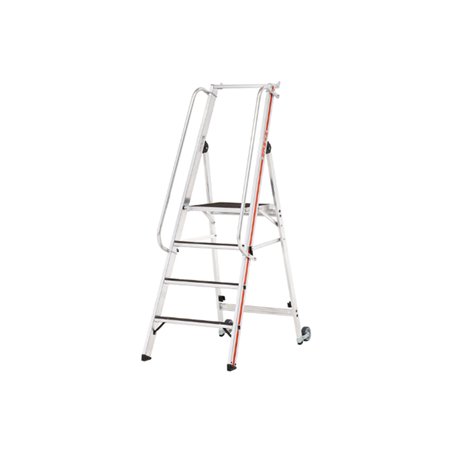 Hymer Plattformleiter R13 mit Kipprollen und langem Handlauf