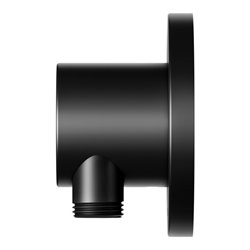 Keuco Schlauchanschluss IXMO sw matt, mit Brausehalter, Rosette rund