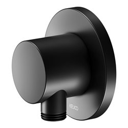 Keuco Schlauchanschluss IXMO sw matt, mit Brausehalter, Rosette rund