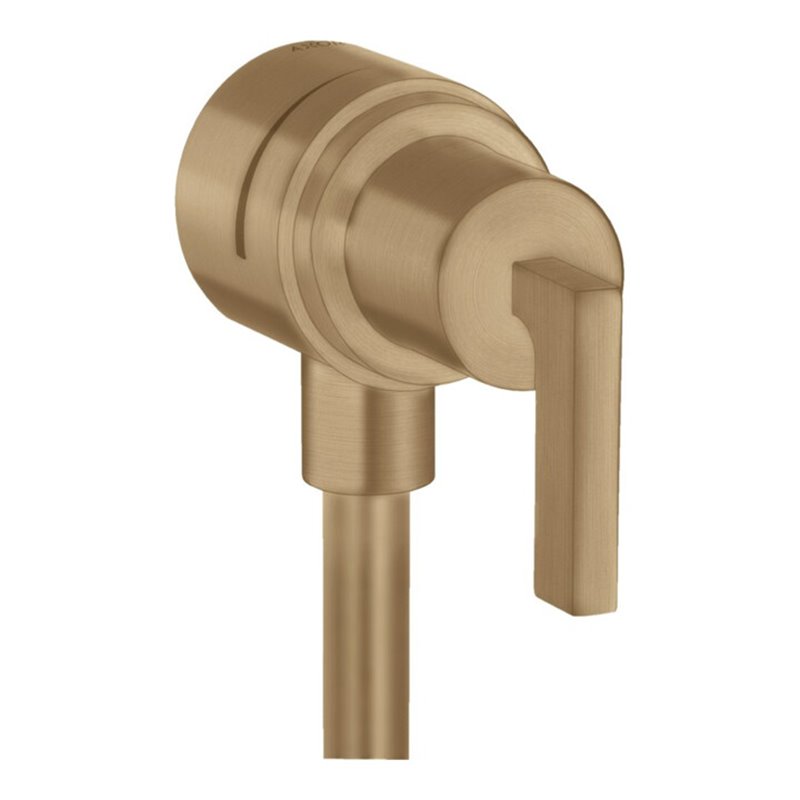hansgrohe Absperrventil Axor Citterio Stop m Rückflussverh., Hebel, brushed bronze