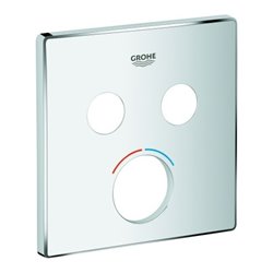 Grohe Rosette 46995 eckig für Mischer mit 2 Absperrventilen chrom