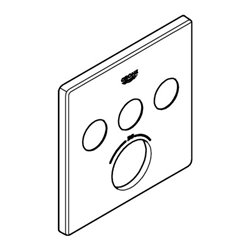 Grohe Rosette 49042 für SmartControl UP-THM eckig mit 3 ASV chrom