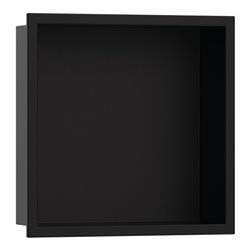 hansgrohe Wandnische XtraStoris Original 300x300x70mm, mattschwarz, mit Rahmen