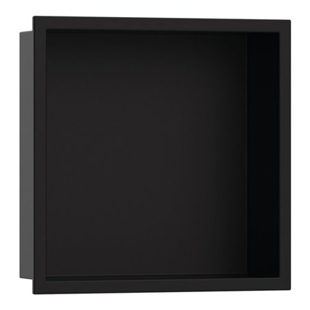 hansgrohe Wandnische XtraStoris Original 300x300x70mm, mattschwarz, mit Rahmen