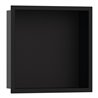 hansgrohe Wandnische XtraStoris Original 300x300x70mm, mattschwarz, mit Rahmen