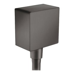 hansgrohe Wandanschluss Fixfit Square m Rückflussverh., brushed black chrome