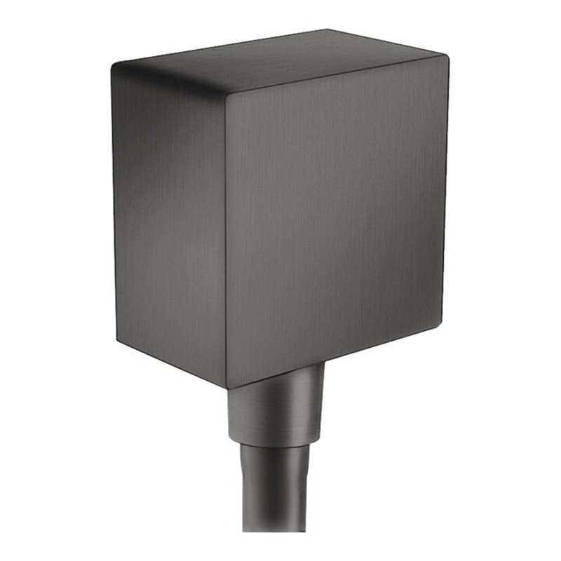 hansgrohe Wandanschluss Fixfit Square m Rückflussverh., brushed black chrome