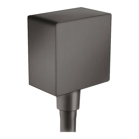 hansgrohe Wandanschluss Fixfit Square m Rückflussverh., brushed black chrome