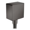 hansgrohe Wandanschluss Fixfit Square m Rückflussverh., brushed black chrome